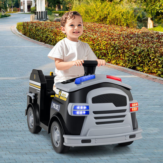 12V Toddler Fire Car, 37-95 Months, Black Powered Ride On Toys Black at Gallery Canada