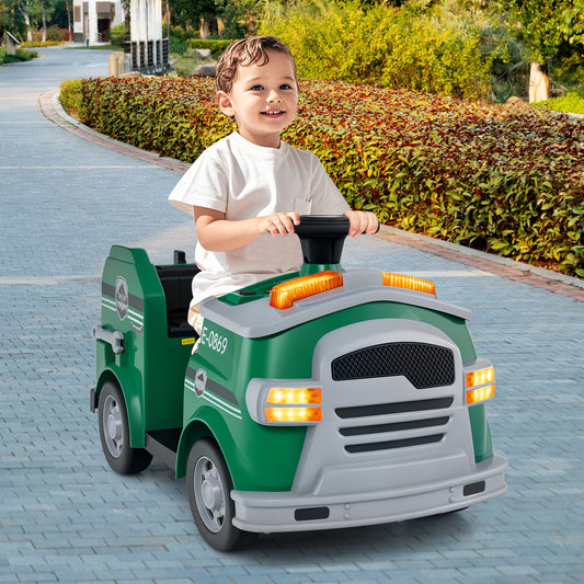 12V Toddler Fire Toy Car With Shovel, Wrench, 37-95 Months, Green Powered Ride On Toys Green at Gallery Canada