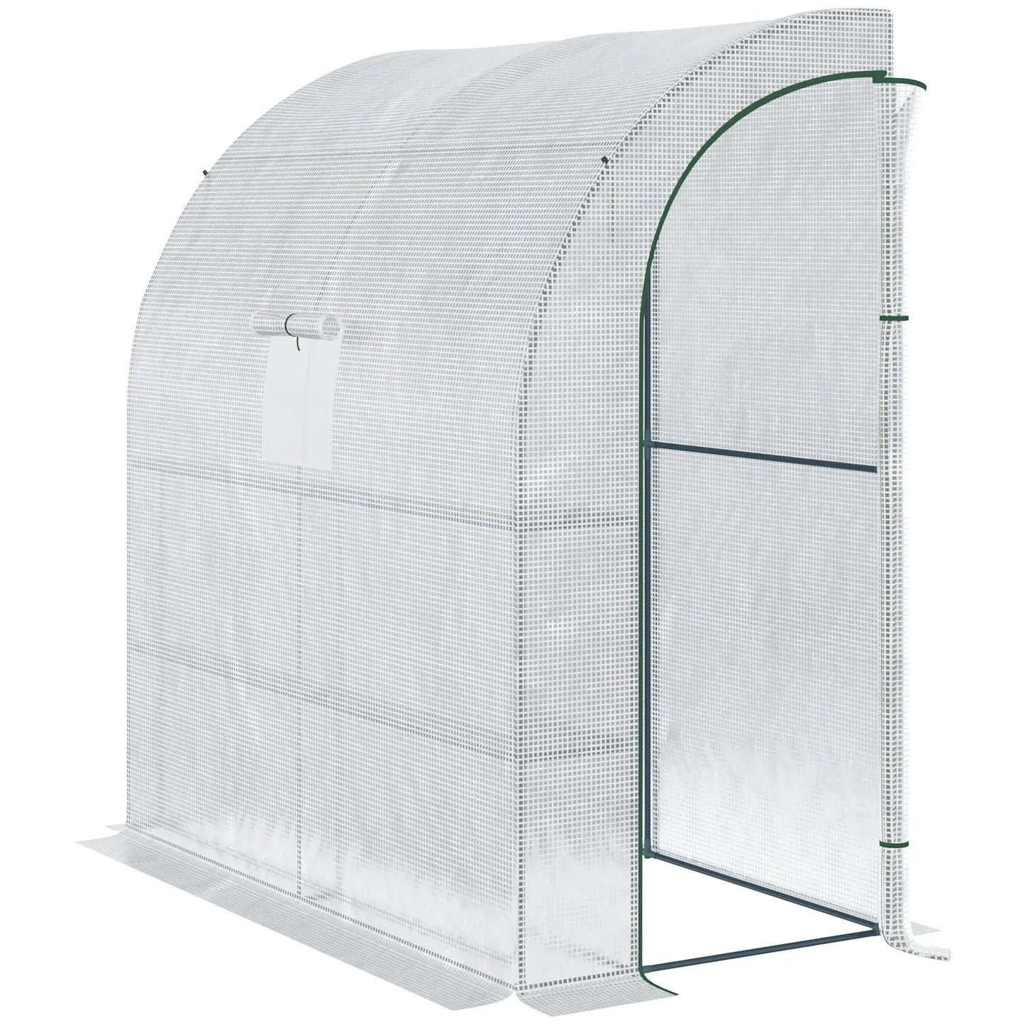7' x 3' x 7' Walk-In Greenhouse, Roll-Up Mesh Windows, Zipper Door, White Walk In Greenhouses at Gallery Canada