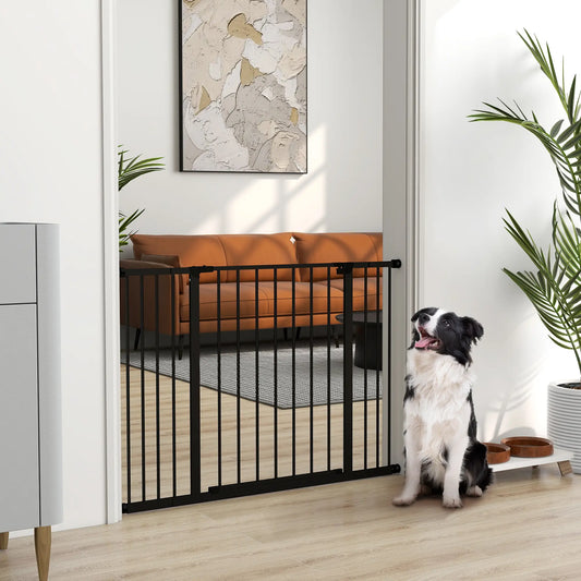 Pressure Fit Dog Gate, 29.9''-42.1'' Width, Black Houses, Kennels & Pens Black at Gallery Canada