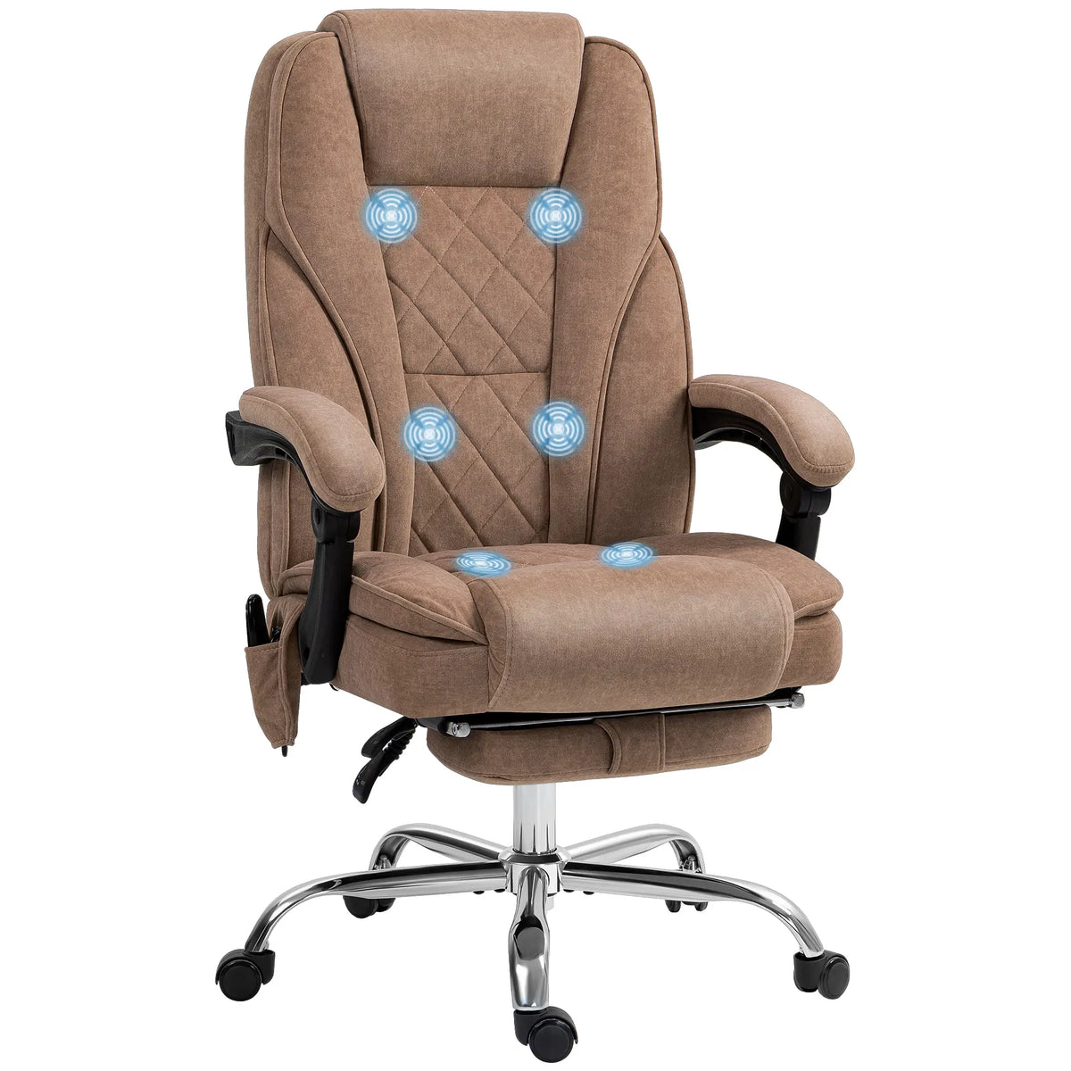 Massage Office Chair, Reclining Computer Chair, Adjustable Height, Brown Massage Chairs at Gallery Canada