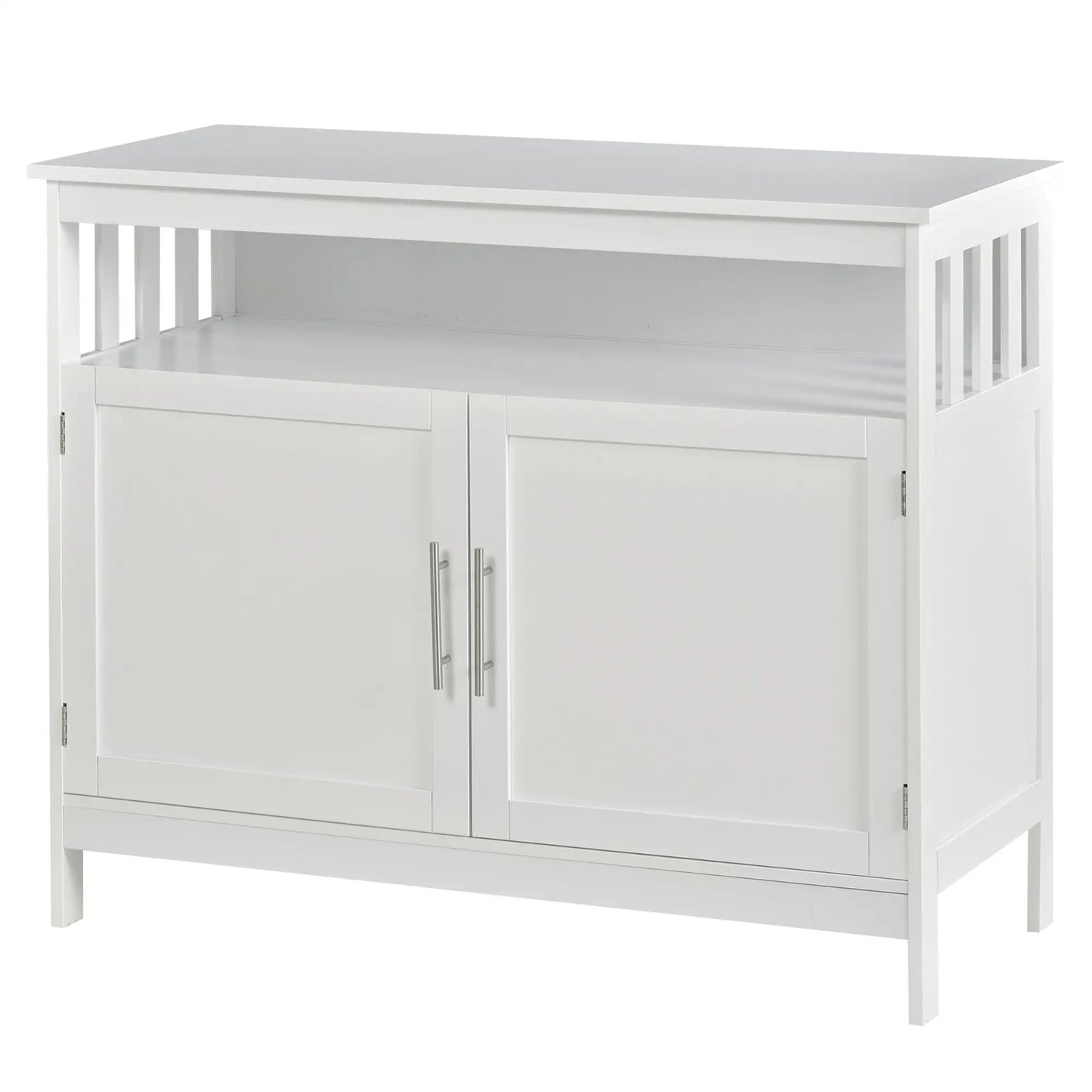 Wooden Console Table, Open Shelf, 2 Layer Cabinet, Kitchen Furniture