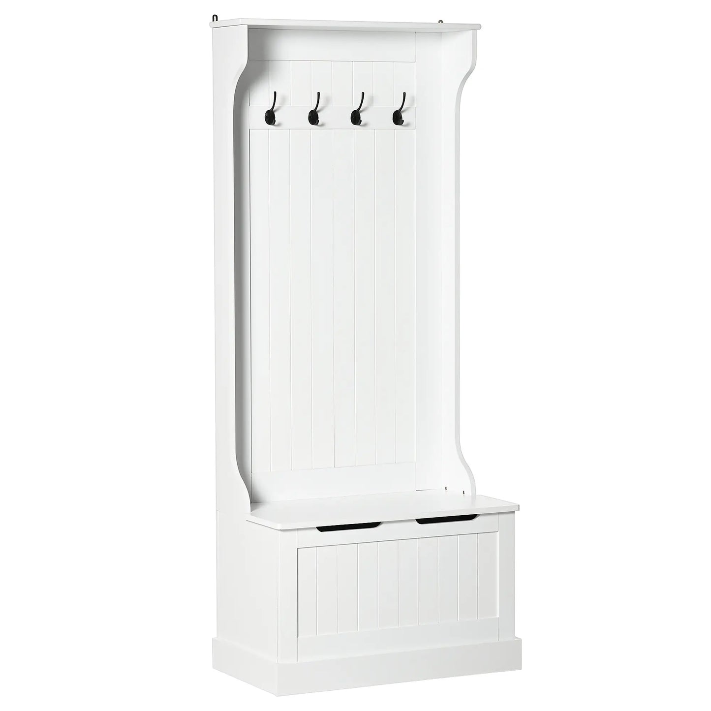 3-In-1 Hall Tree, Coat Rack, Shoe Storage, Bench Seat, Entryway Bench, 4 Hooks Clothing Storage at Gallery Canada