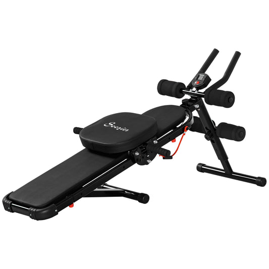 Multi-Workout Ab Machine, Foldable Ab Workout Equipment, Sit Up Bench, Side Shaper, Abdominal Cruncher with Resistance Bands &; LCD Display for Core, Leg, Arm, and Buttocks Shaper - Gallery Canada
