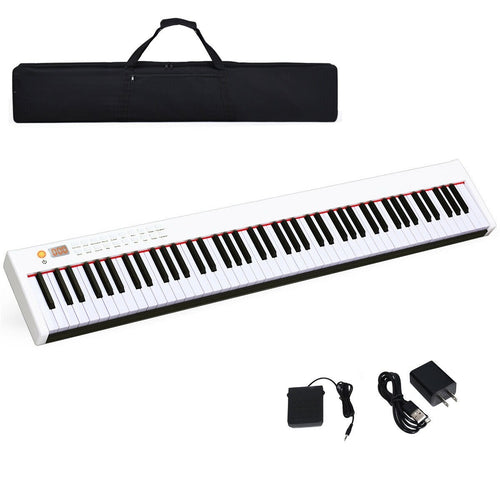BX-II 88-key Portable Digital Piano with  MP3, White
