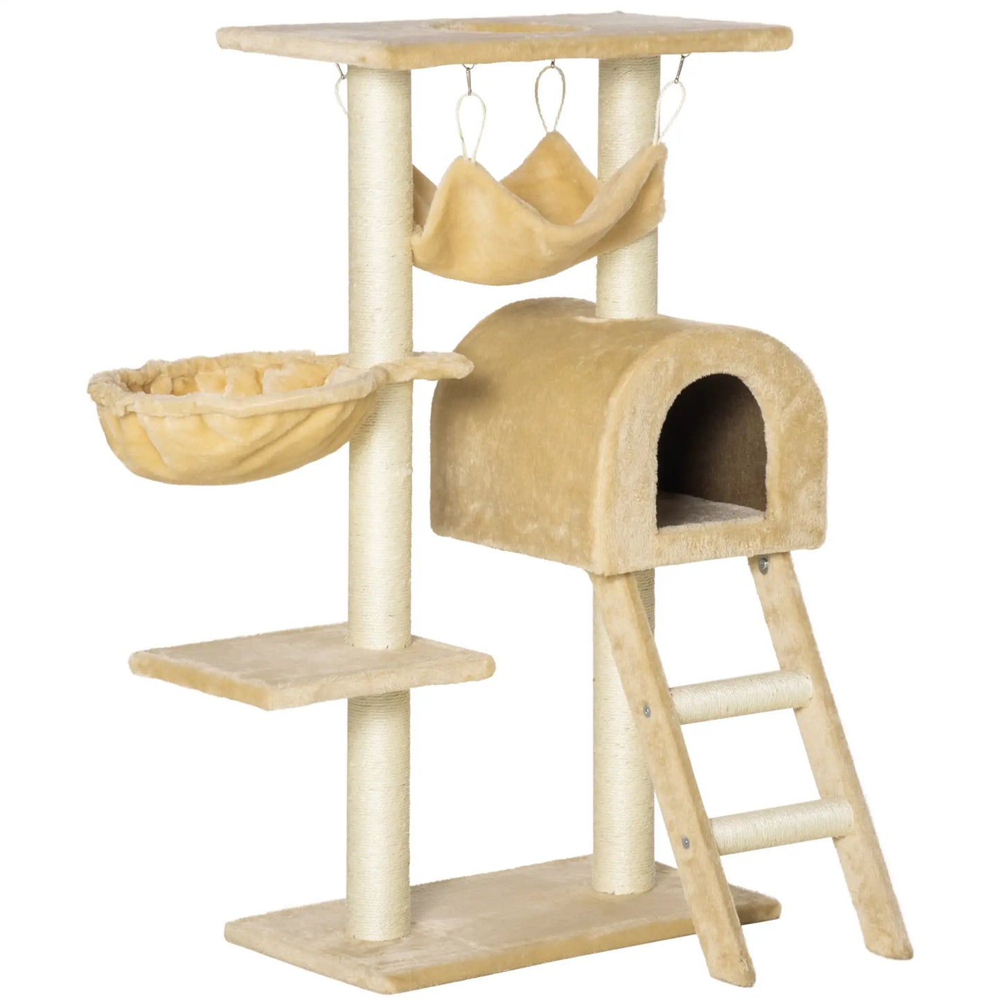39" Deluxe Cat Tree Tower, Scratching Post, Kitten Condo, Deep Cream Cat Towers at Gallery Canada