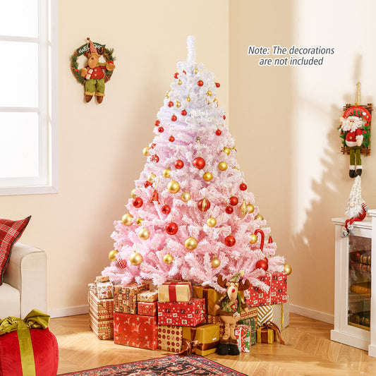 2025 New Artificial Christmas Tree with Folding Metal Stand and 456 Branch Tips-6FT, Pink Christmas Tree Pink at Gallery Canada
