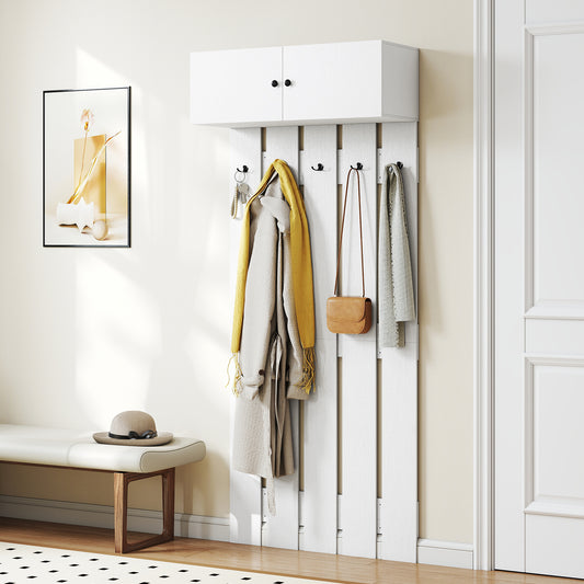 Wall Mounted Coat Rack, White Coat Racks & Hall Trees White at Gallery Canada