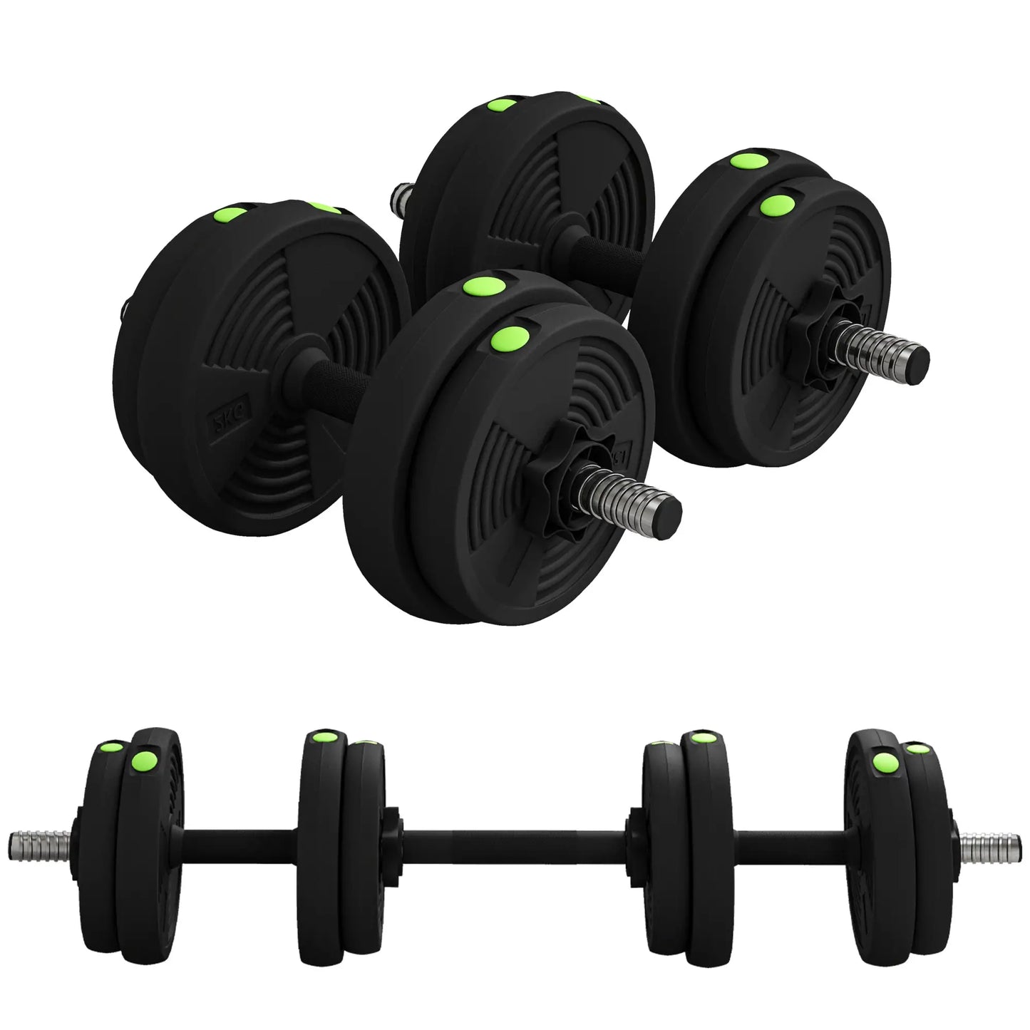 33LBS Adjustable Barbell Dumbbells Set, Non-Slip Handles, Home Gym Dumbbells & Barbells at Gallery Canada