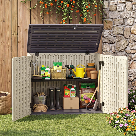 20 Cu.Ft Horizontal Resin Storage Shed, Beige Sheds & Outdoor Storage Beige at Gallery Canada