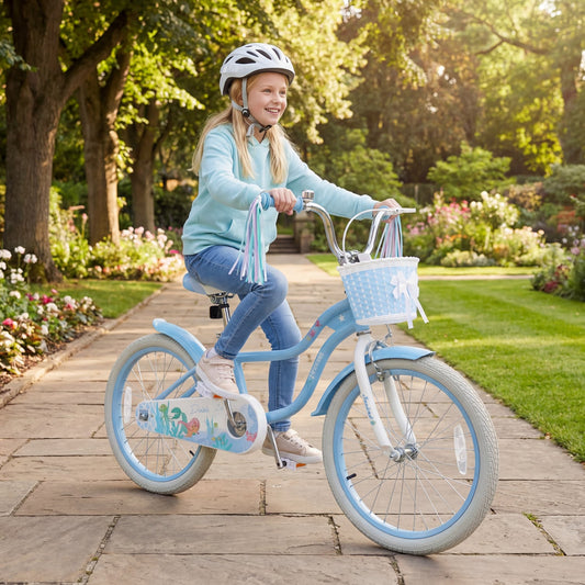 20 Inch Kids Bike, Adjustable, Princess Of The Sea Theme, Blue Kids Bike Blue at Gallery Canada