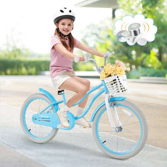 20 Inch Kids Bike, Dual Brakes, Adjustable Seat, Blue Kids Bike Blue at Gallery Canada
