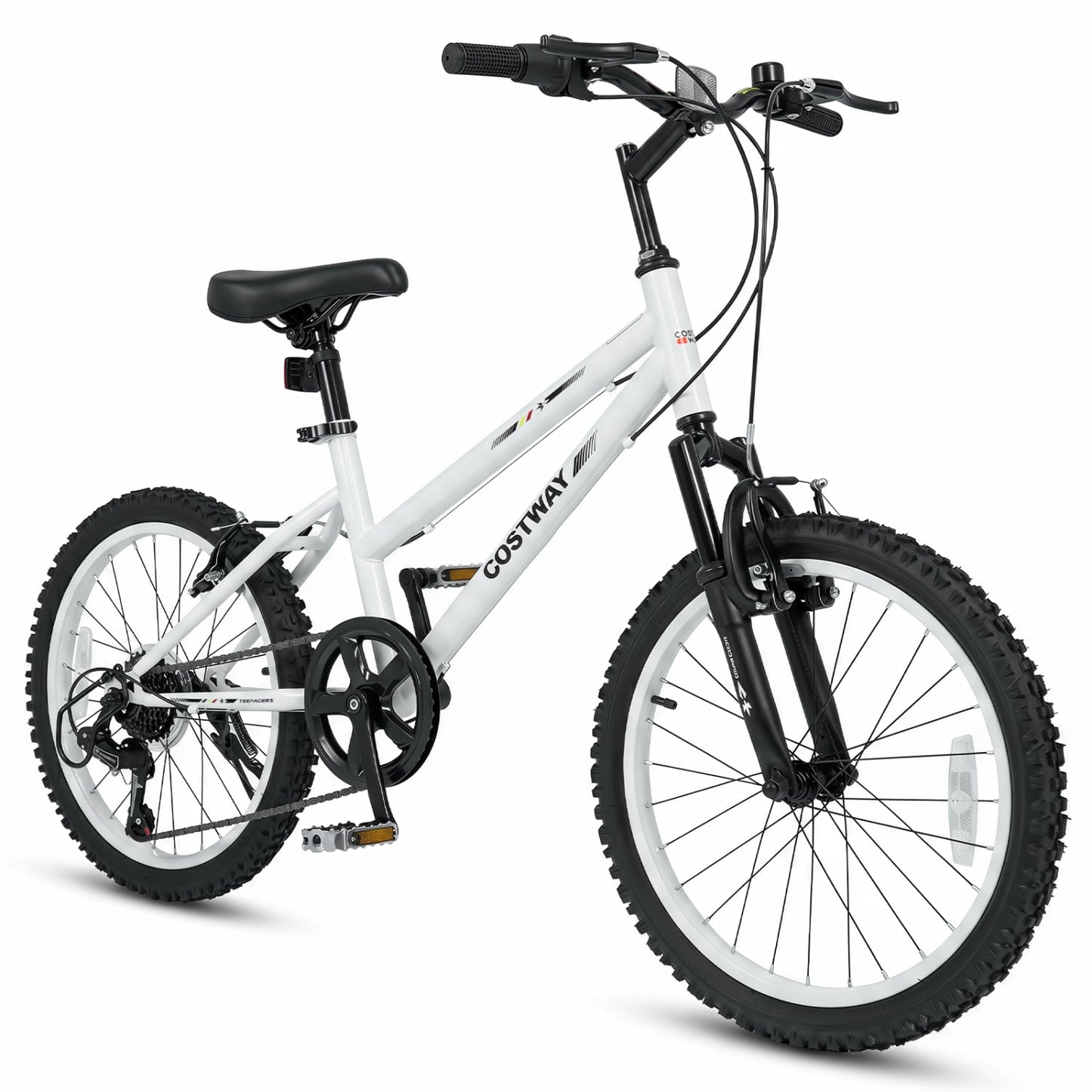 20 Inch Kids Mountain Bike, Adjustable Seat, White Kids Bike White at Gallery Canada