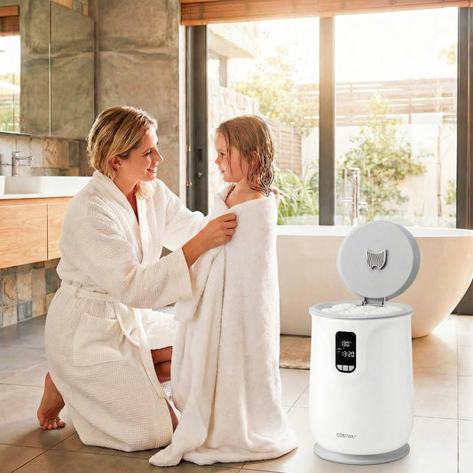 20 L Large Blanket Towel Warmer, 3 Heat Levels, White Dryers White at Gallery Canada