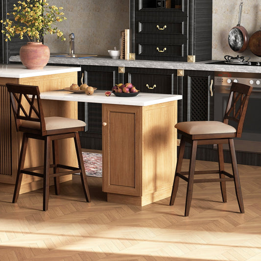 24 Inch Counter Height Barstools Set of 2 with Backrest and Seat Cushion-29 inch Bar Stools Options at Gallery Canada