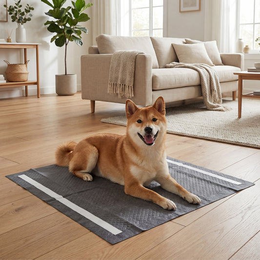 24" x 24" Dog Pee Pads, 6-Layer, Charcoal, Black Dog Supplies Black at Gallery Canada