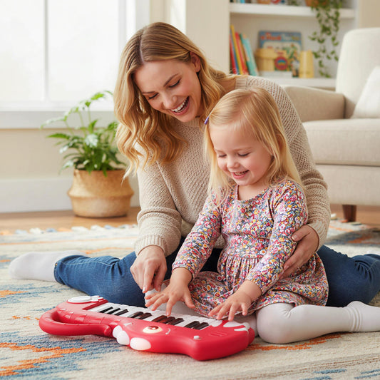 25-Key Dinosaur Piano Keyboard, With Music And Light, Red Pianos & Keyboards Red at Gallery Canada