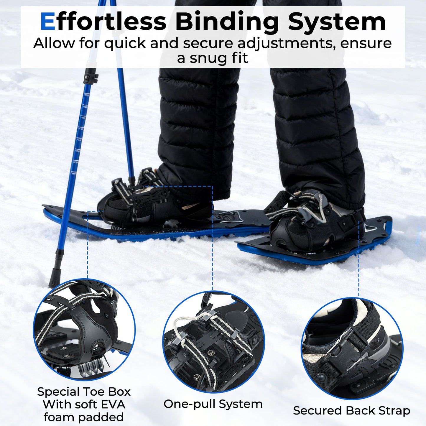 25” Snowshoes with Trekking Poles, Blue Winter Sports & Activities at Gallery Canada