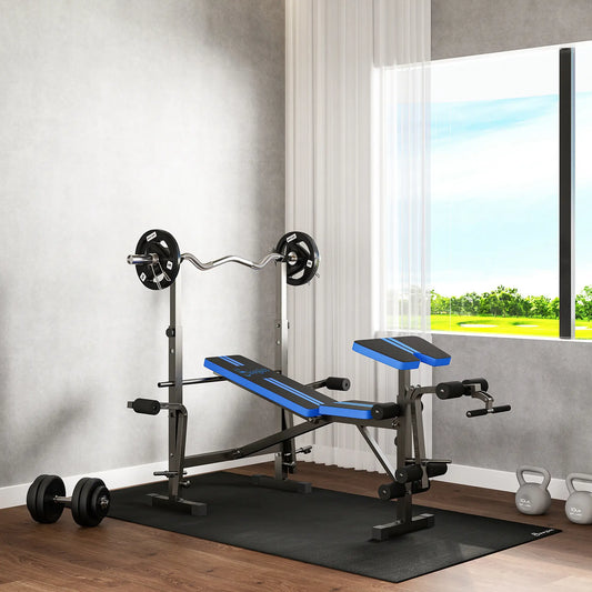 Adjustable Weight Bench, Strength Training Weight Benches Black, Blue at Gallery Canada