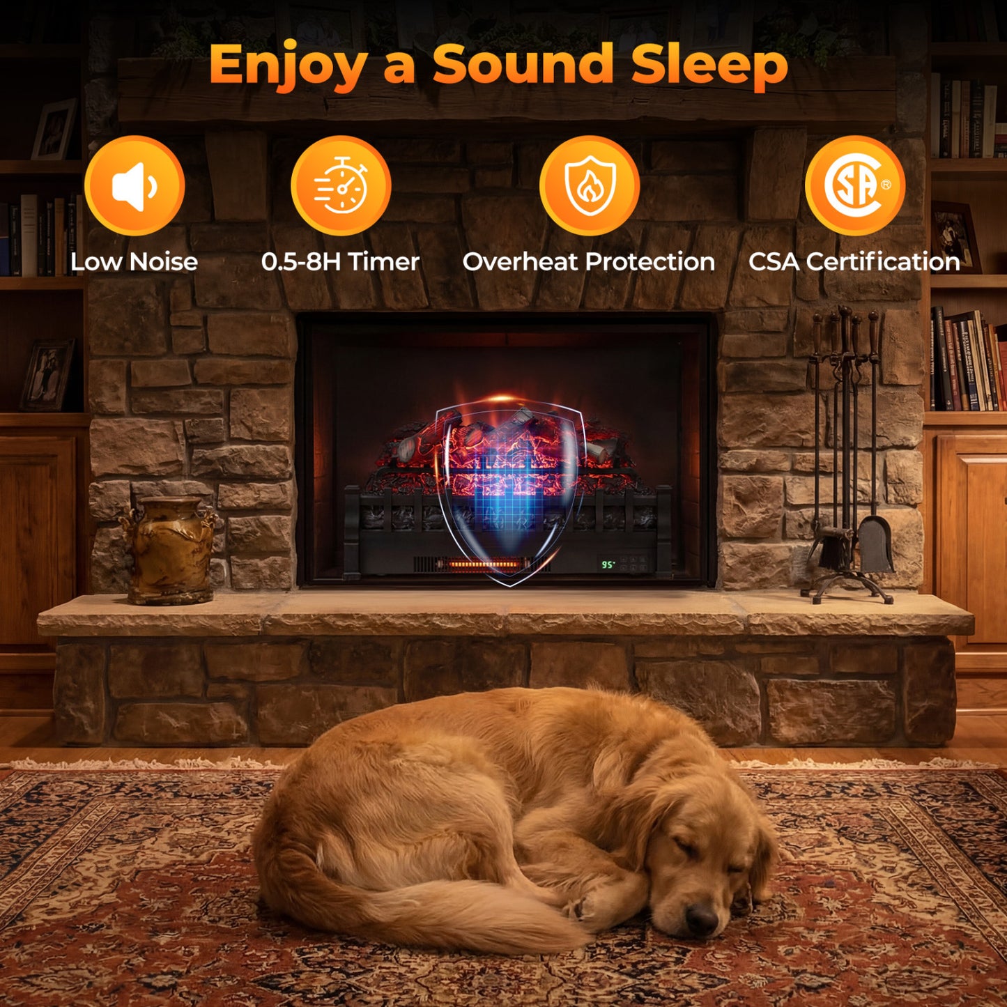 26 Inch WiFi Infrared Electric Fireplace Insert Fireplaces at Gallery Canada