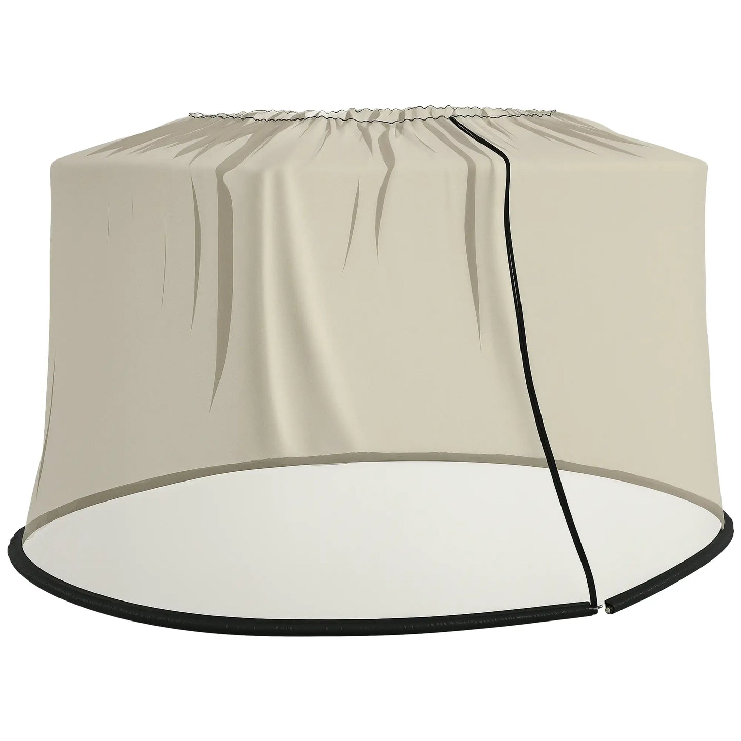 7.5FT Mosquito Net, Garden Umbrella Cover with Zippered Door, Beige