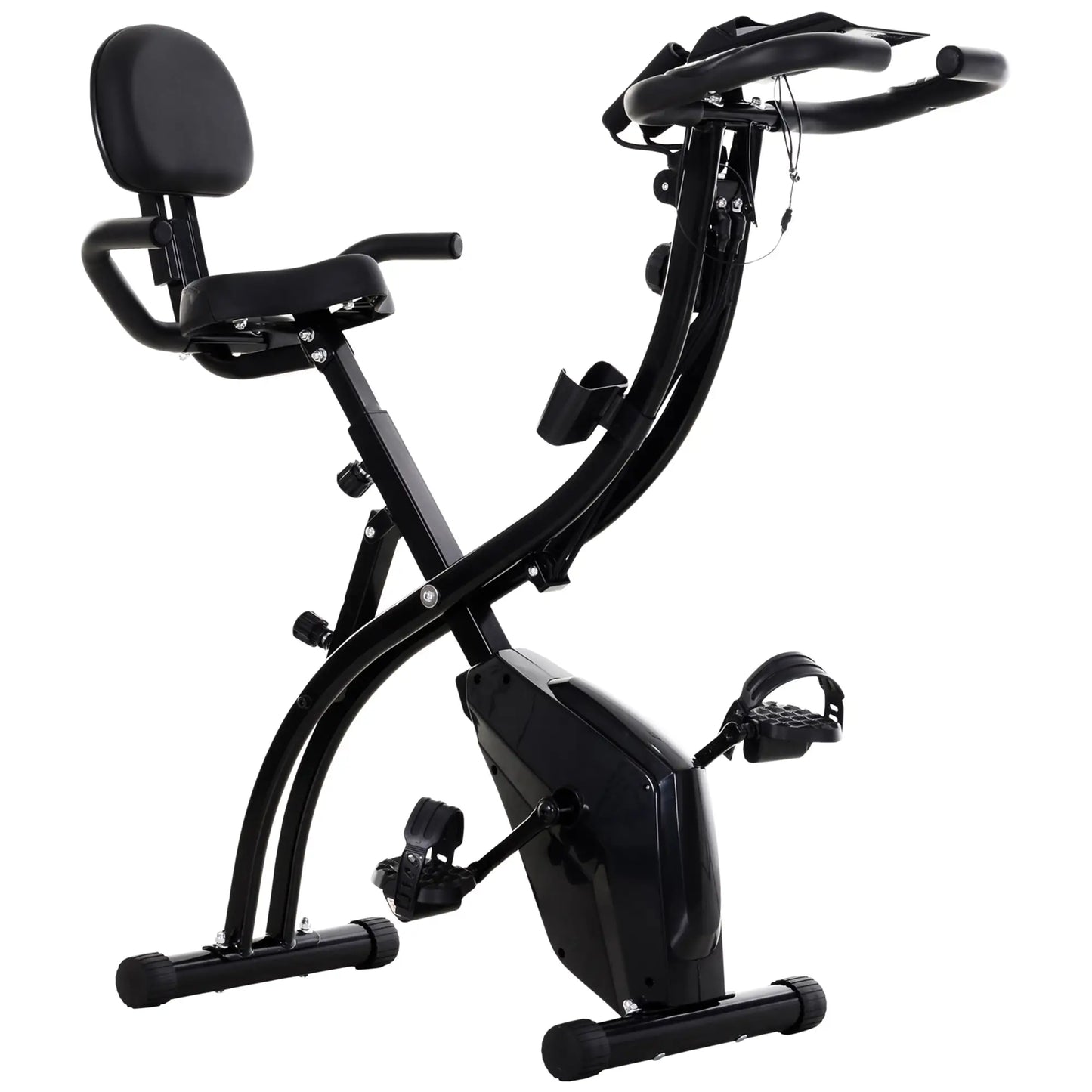 Folding Exercise Bike, 8-Level Magnetic Resistance, Adjustable Seat, Black Exercise & Stationary Bikes at Gallery Canada