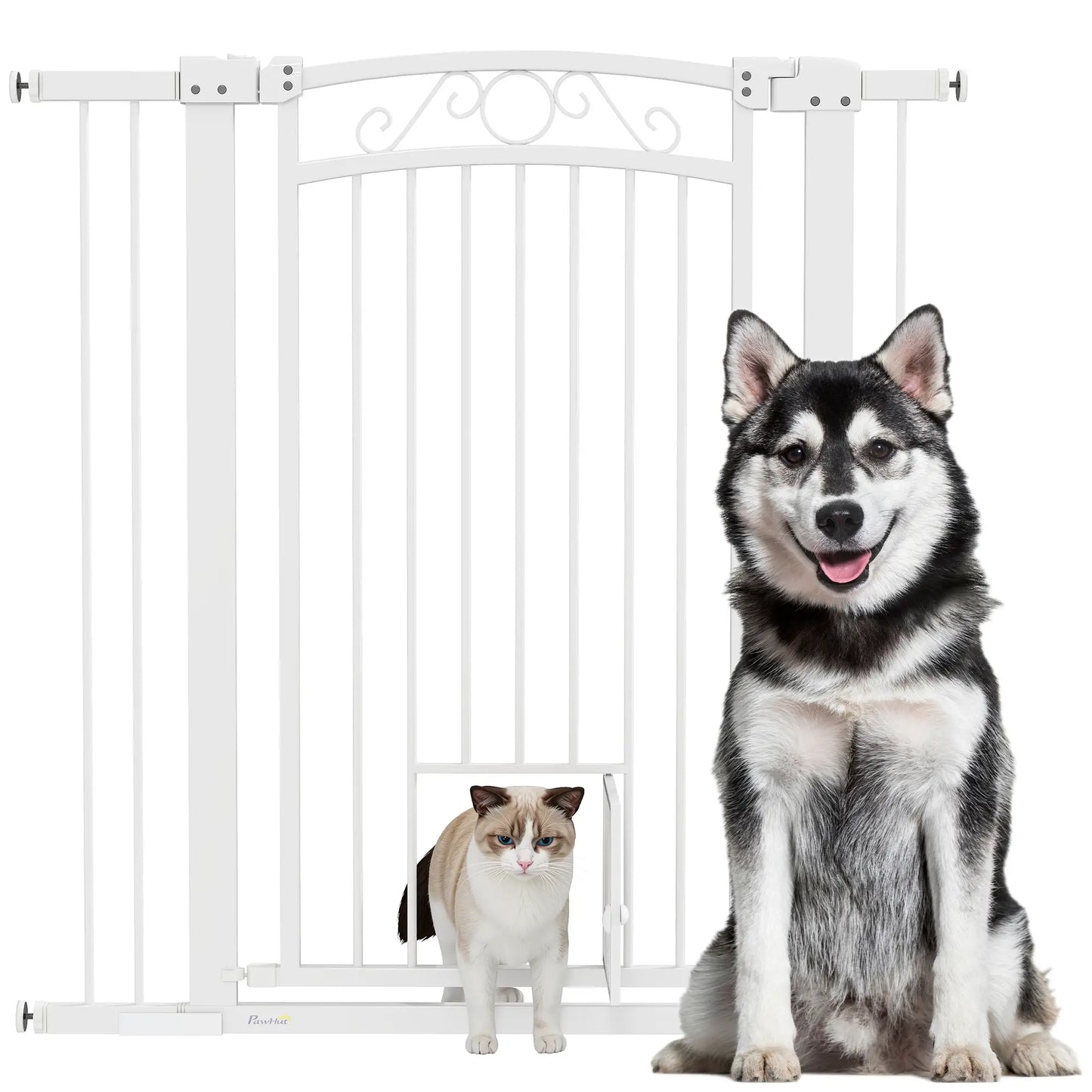 Walk Through Dog Gate, Small Pet Door, Auto Close, 30"-41" W x 42" H Houses, Kennels & Pens at Gallery Canada