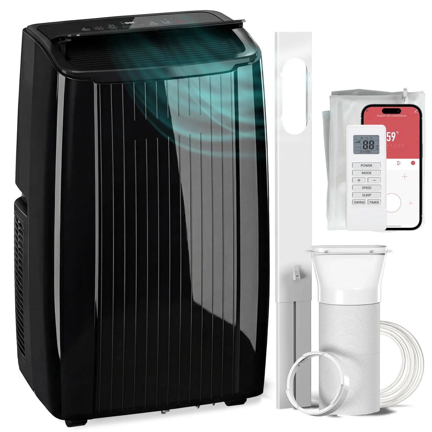 12000 BTU Portable Air Conditioner, 5-in-1, Black Air Conditioner at Gallery Canada