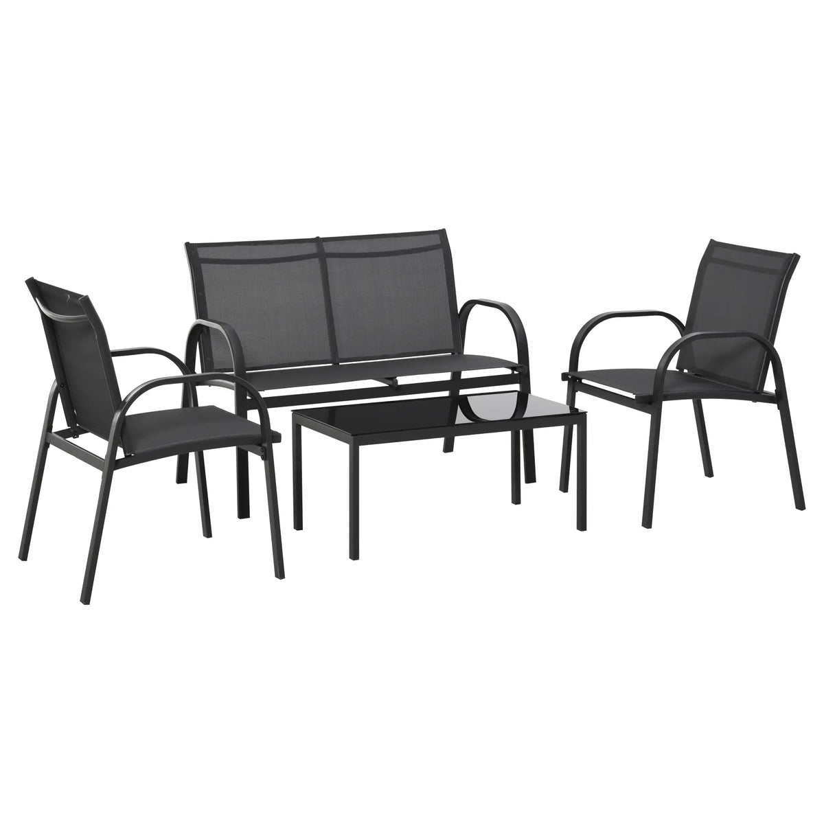 4-Piece Patio Furniture Set With Loveseat, Chairs & Table Patio Furniture Sets at Gallery Canada