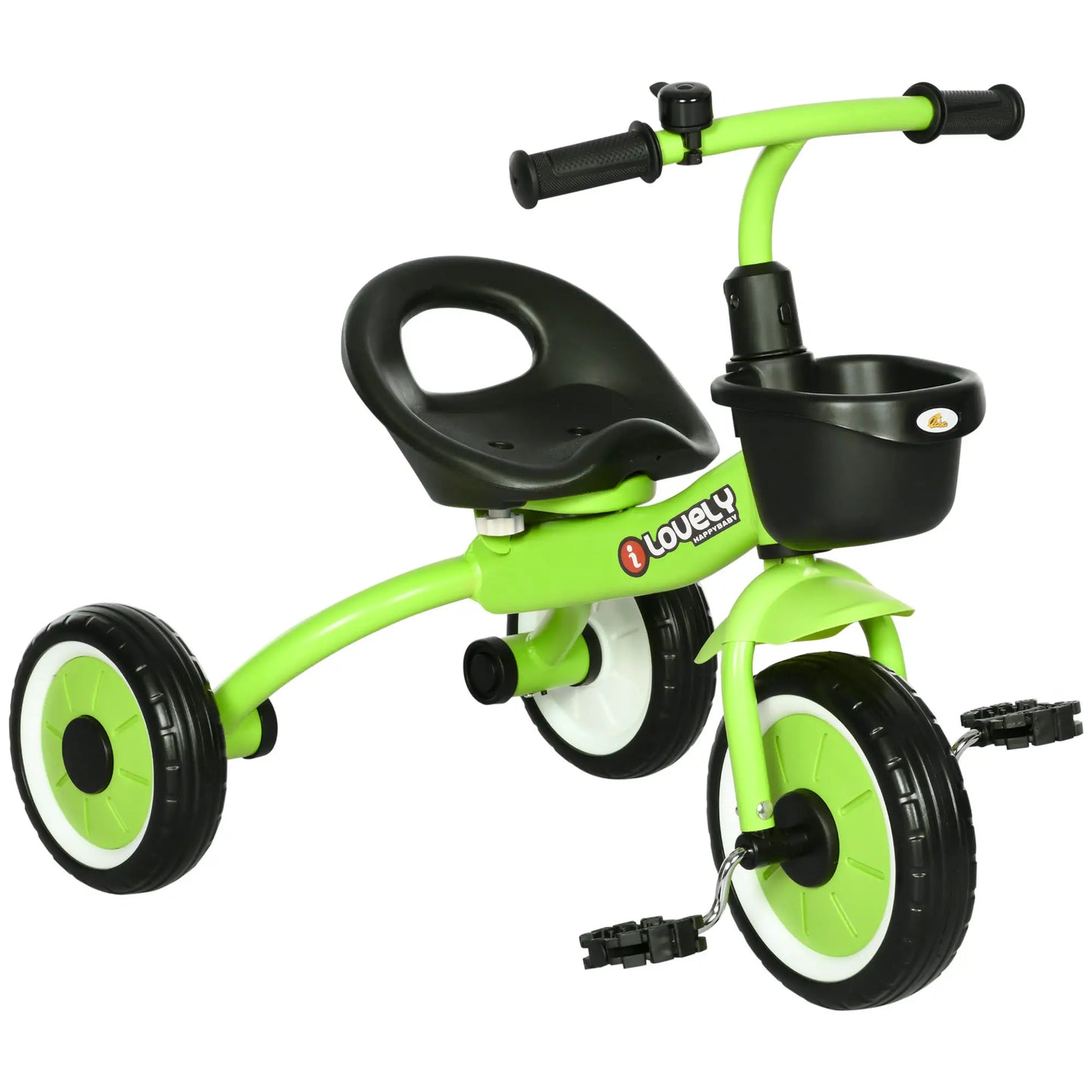 Toddler Tricycle for 2-5 Year Olds, Adjustable Seat, Basket, Bell, Green Tricycles for Kids at Gallery Canada
