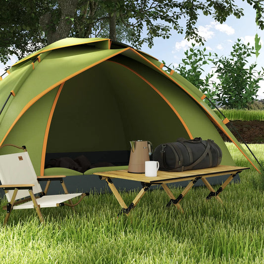 Folding Picnic Table, Portable Aluminum Camping Table, Natural Picnic Tables & Camping Chairs Natural at Gallery Canada