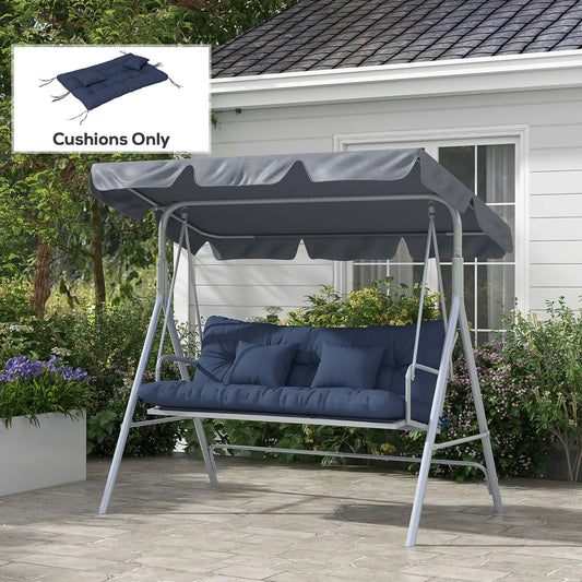 4-Piece Patio Chair Cushion Set, with Ties, Navy Blue Patio Chair Cushions Navy Blue at Gallery Canada
