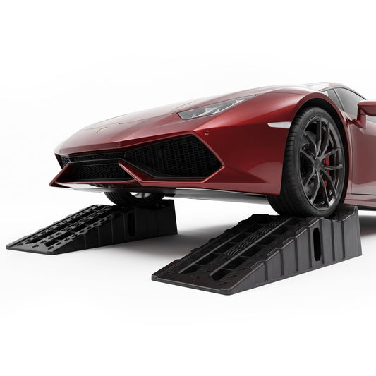 2-Pack 6.4" Car Ramps 22000 Lbs, Black Garages Black at Gallery Canada