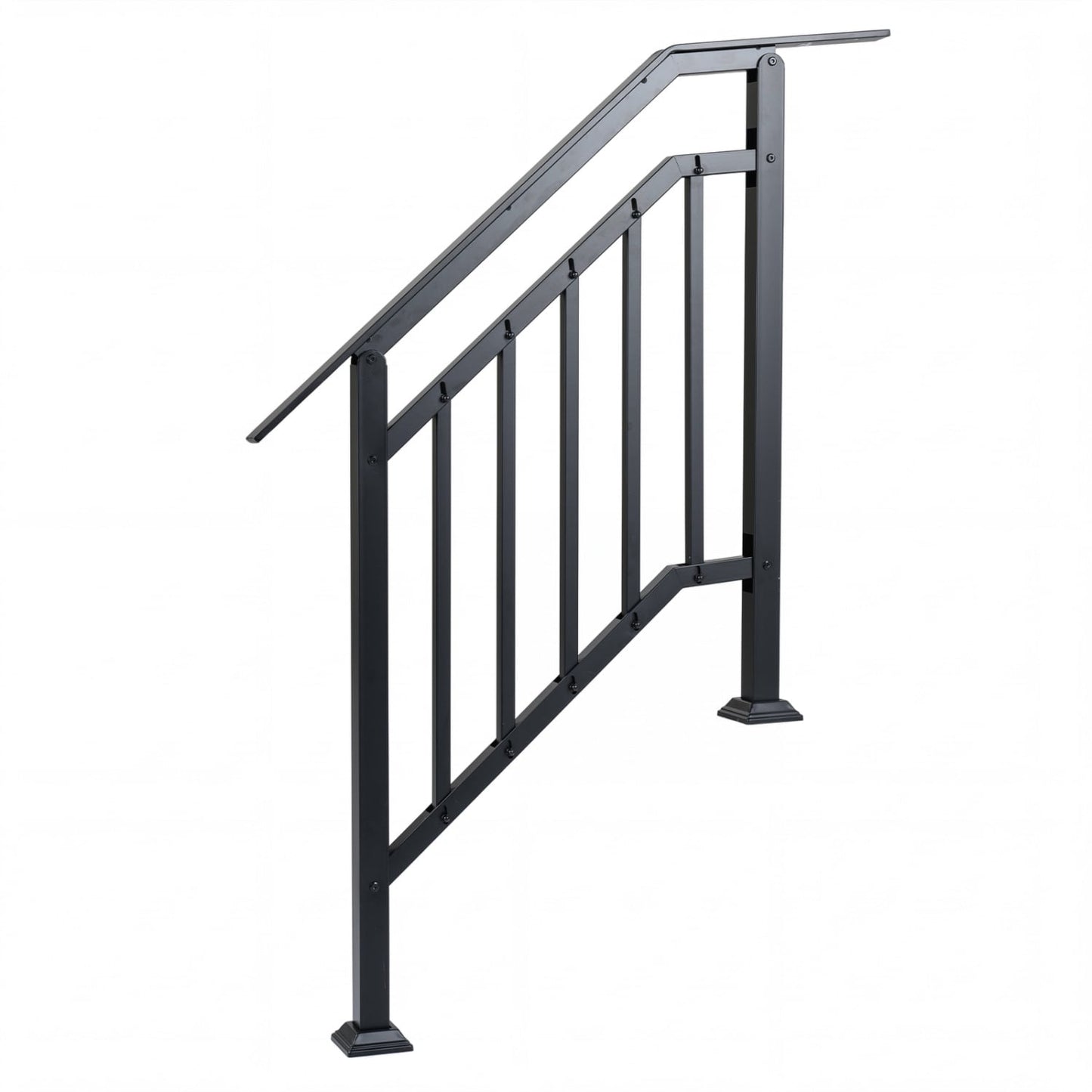 2 Pack Outdoor Handrails For Steps, Adjustable Angle Garden Tools Black at Gallery Canada