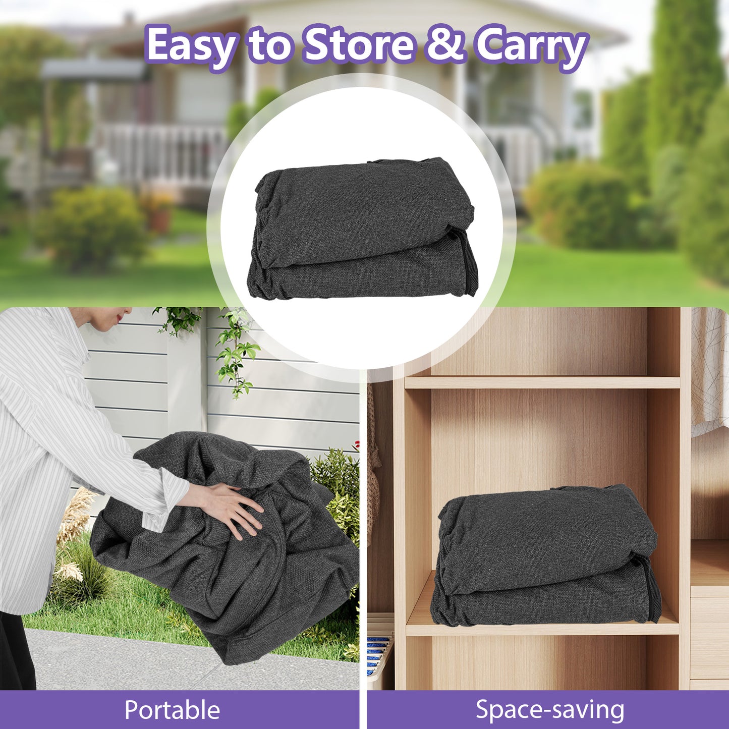 2-Person Portable Blow Up Sofa with Detachable Cover, Gray Sofas & Loveseats at Gallery Canada
