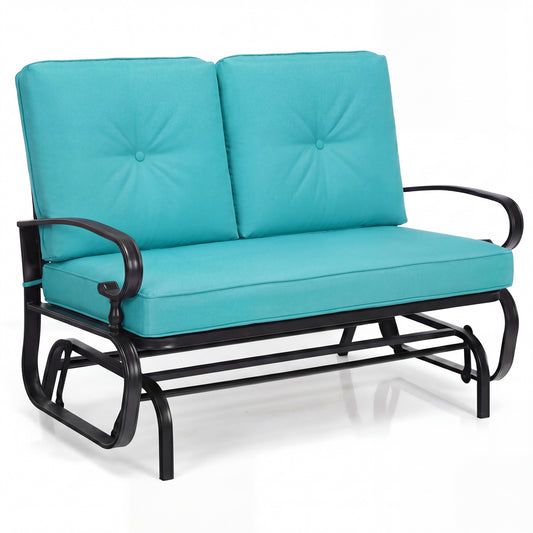 2-Seat Outdoor Swing Glider Chair, Green Patio Rocking Chairs & Gliders Green at Gallery Canada