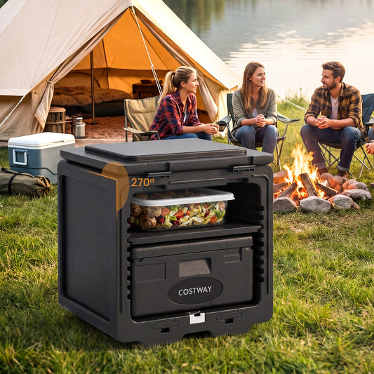 2 Tier Insulated Food Pan Carrier Food Warmer with Removable Tray and Box Food Warmers & Burners Options at Gallery Canada