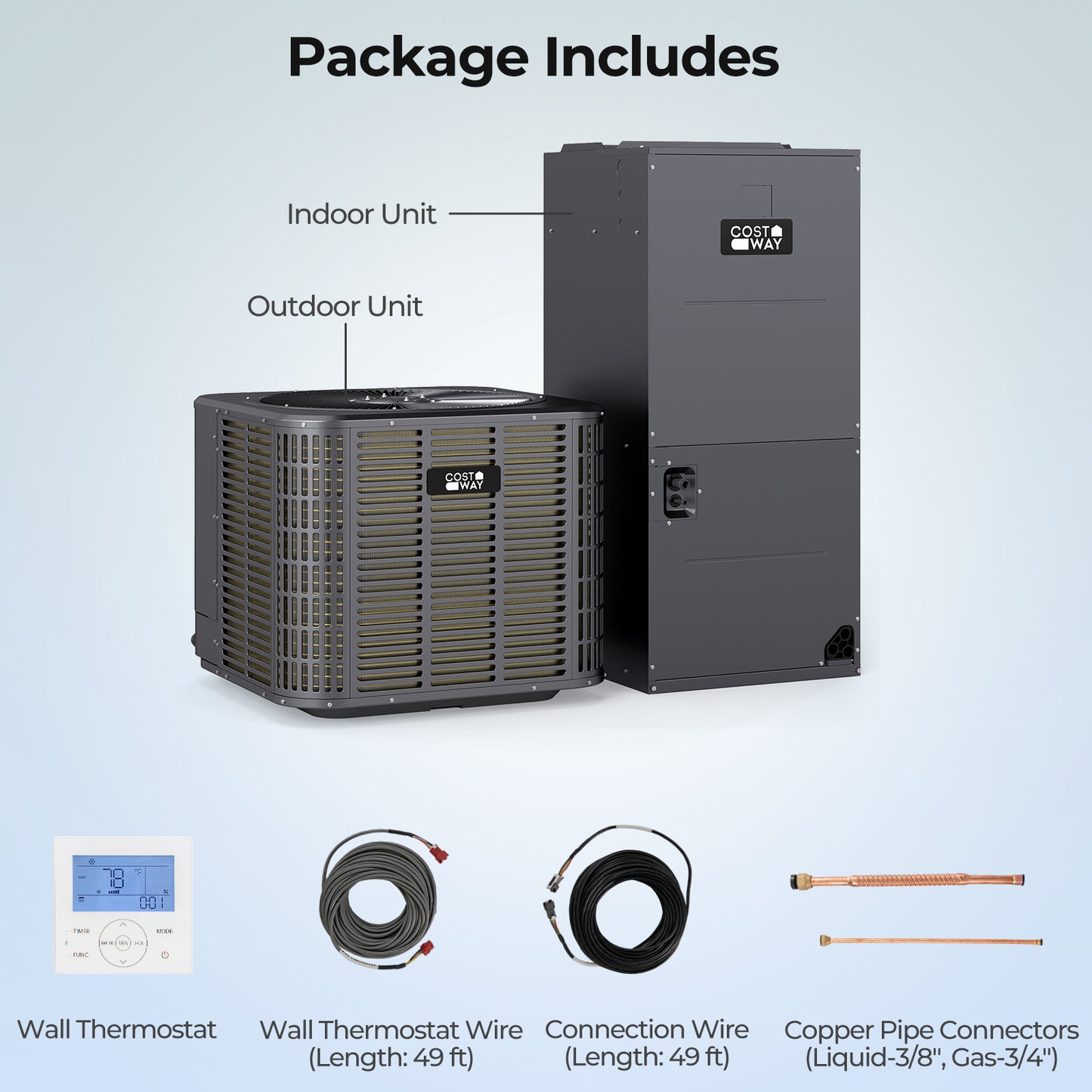 2 Ton 18 SEER2 Central Air Conditioner Heat Pump, Gray Mini Split Air Conditioners at Gallery Canada