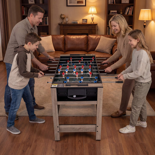 2-in-1 Swivel Game Table for Teens Adults, Brown Game Room Brown at Gallery Canada