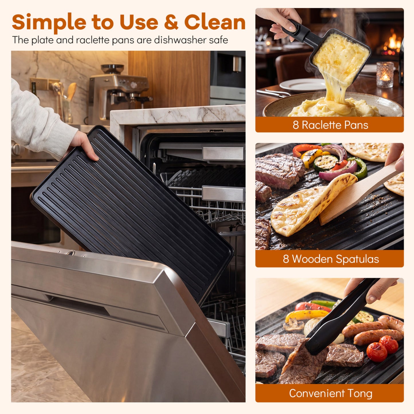 2-in-1 Table Grill & Griddle, Reversible Nonstick Plate, 8