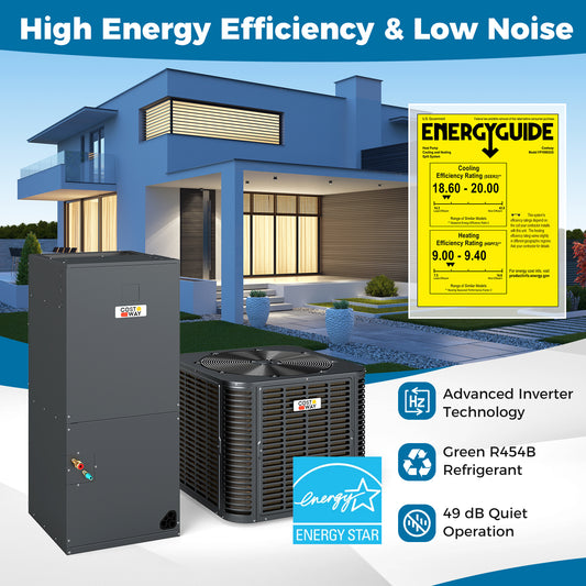 2 to 3 Ton 18.6-20 SEER2 Central Air Conditioner with Variable Speed, Gray Mini Split Air Conditioners Gray at Gallery Canada