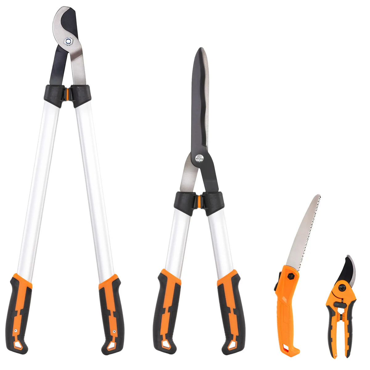 4 Pcs Pruning Shears Set, Hedge Shears, Loppers, Garden Secateurs, Hand Saw Garden Accessories at Gallery Canada
