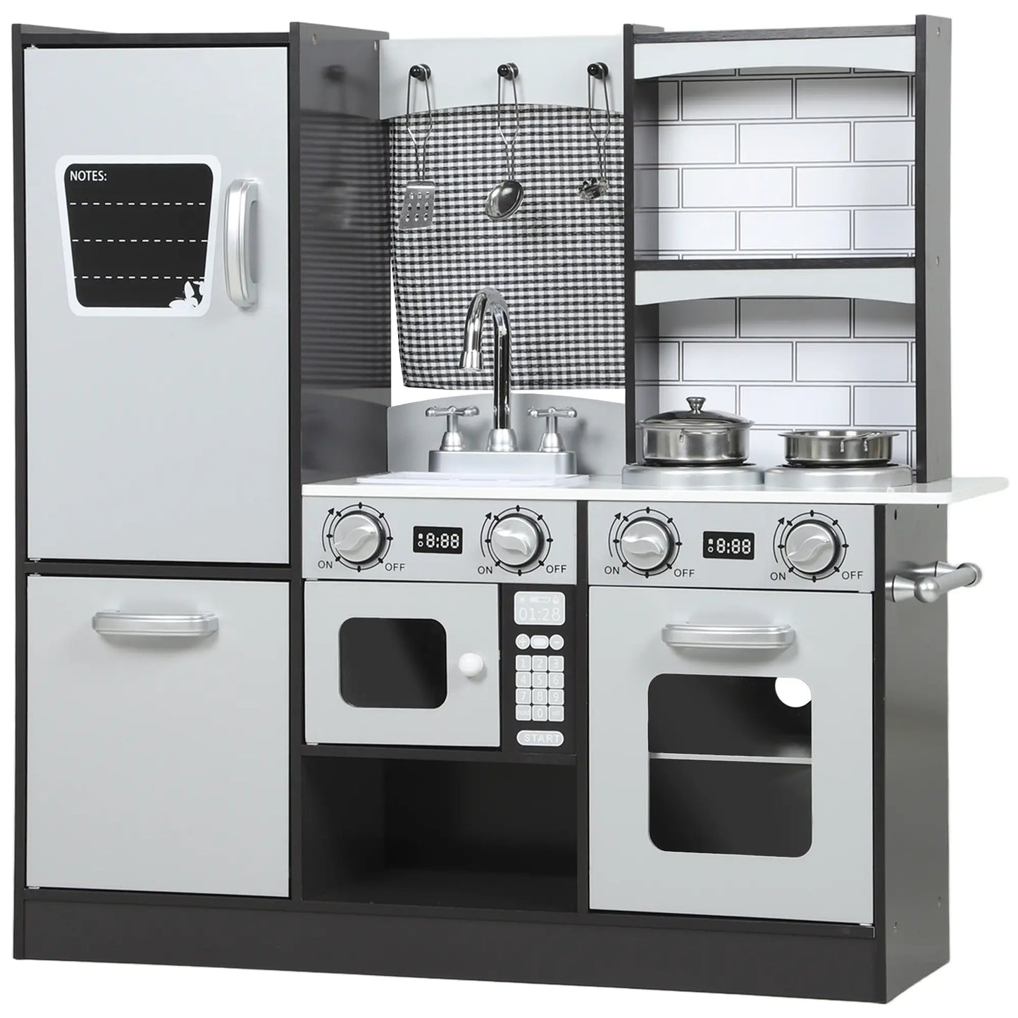 Kids Play Kitchen, Pretend Playset with Sound, Ages 3-8, Dark Brown Play Kitchen at Gallery Canada