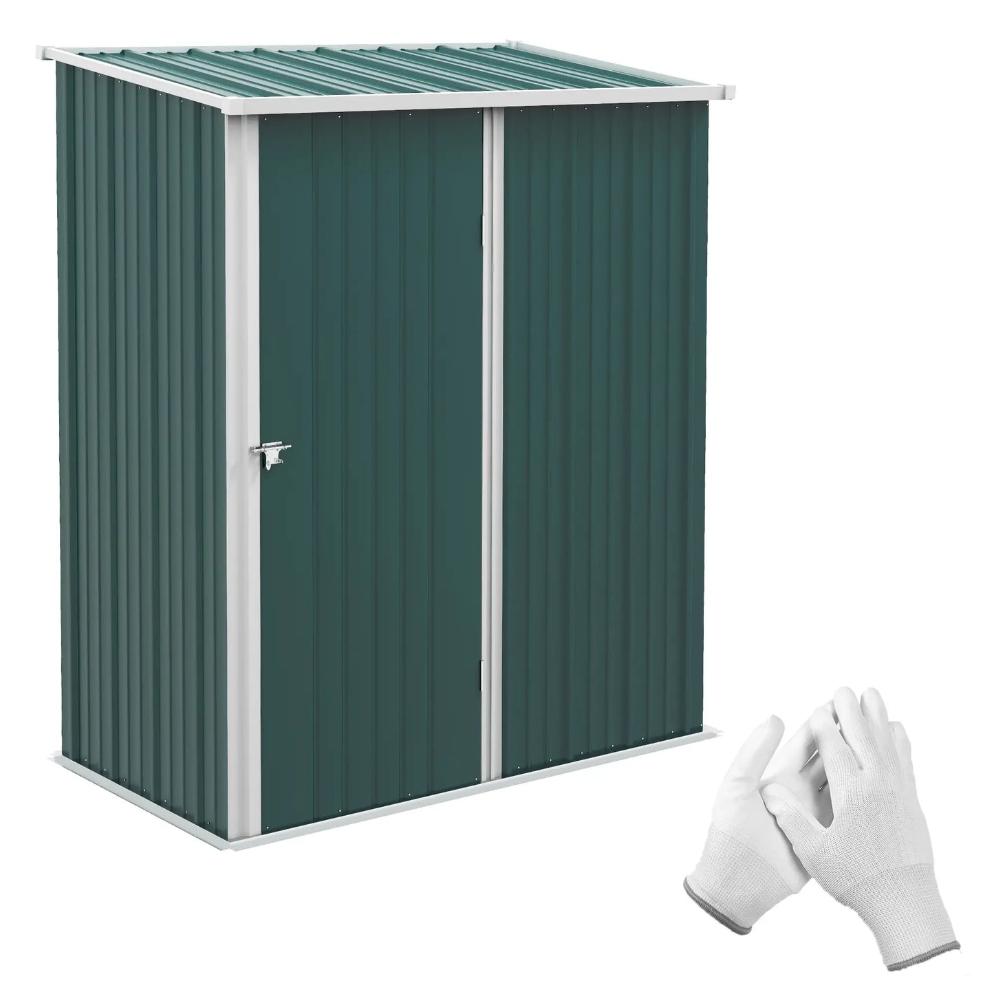 5' x 3' Outdoor Storage Shed, Steel Garden Shed, Lockable Door, Green Sheds at Gallery Canada