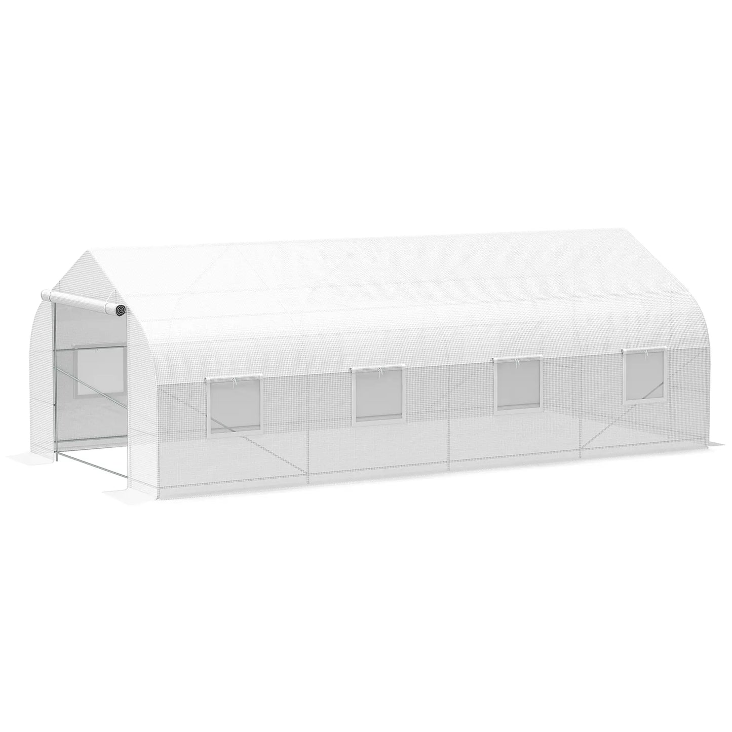 20x10x7ft Walk-In Greenhouse, Plant Growth Tunnel, White Walk In Greenhouses at Gallery Canada