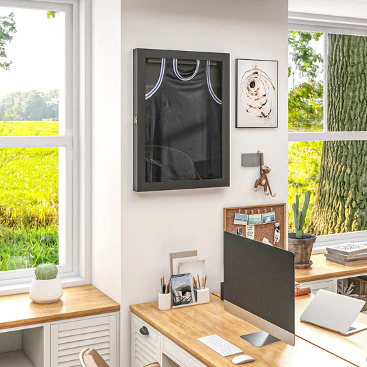 28" x 35" Hockey Jersey Frame, Basketball Football Baseball, Black Jersey Display Cases Black at Gallery Canada