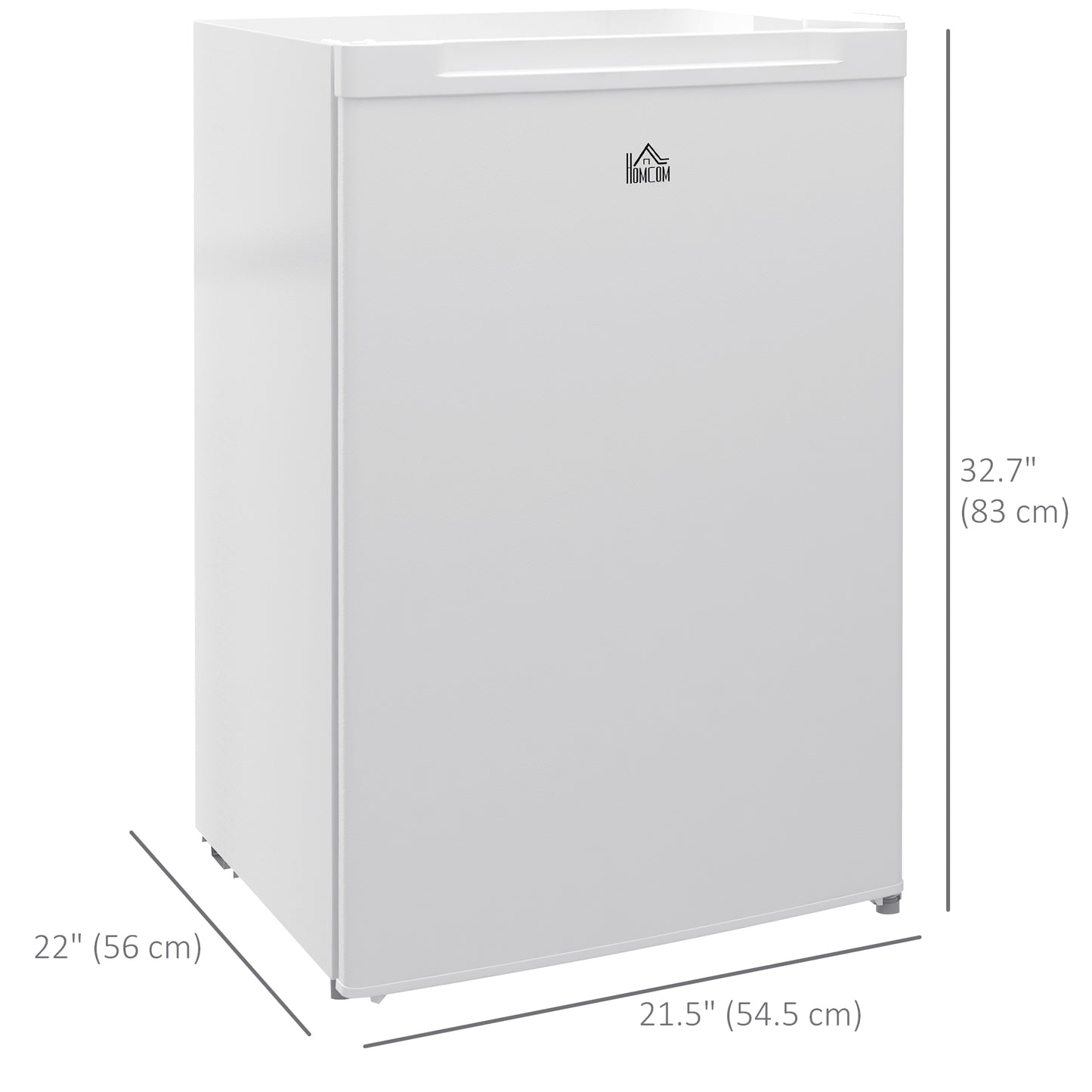 Upright Freezer, 3 Cu.Ft Mini Freezer with Reversible Single Door, Adjustable Thermostat for Home, Dorm, White at Gallery Canada