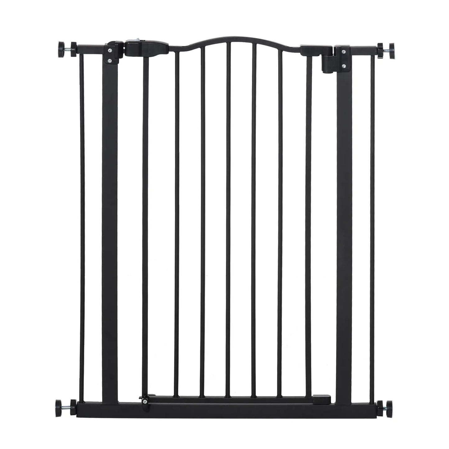 Extra Tall Dog Gate with Door, Pressure Fit, Auto Close, 29-32", Black Houses, Kennels & Pens at Gallery Canada