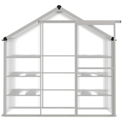 6.3' x 2.3' x 6.1' Outdoor Walk-in Greenhouse with 3-Tier Shelves, Garden Polycarbonate Green House Plants Flower Cold Frame with Aluminum Frame at Gallery Canada