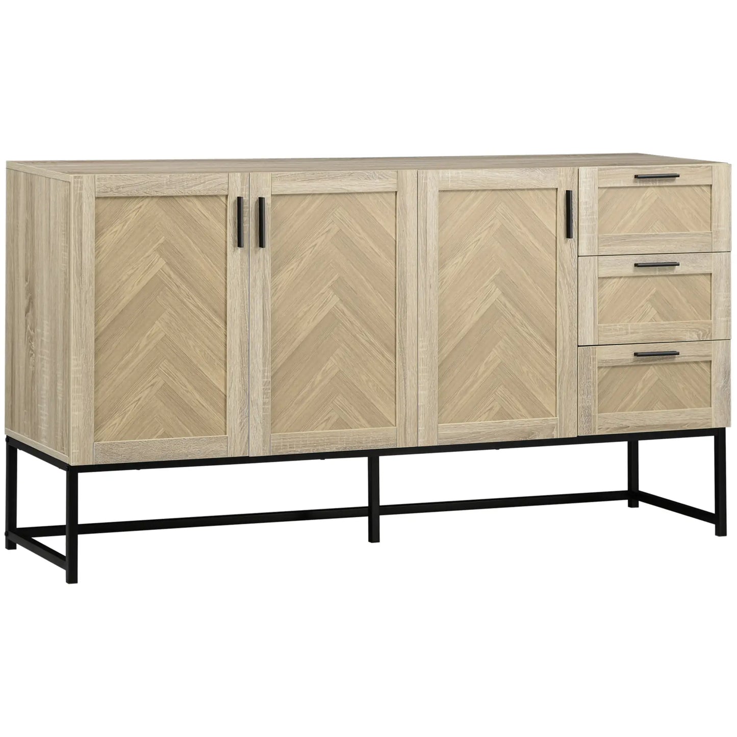 Buffet Cabinet, Coffee Bar with Drawers, Adjustable Shelves, Oak Bar Cabinets at Gallery Canada